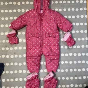 The children’s place 6 piece pink snow suit